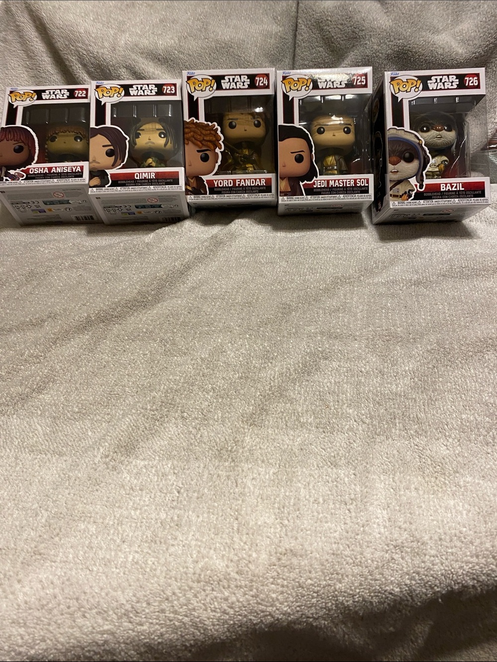 Funko Star Wars Pop! Figures in White Boxes five pieces 722,723,724,725,726